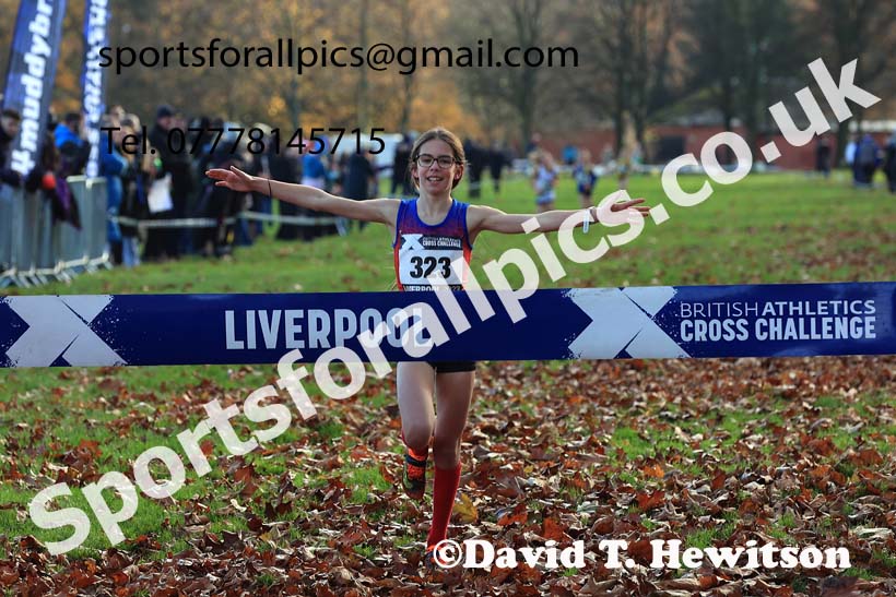 Girls Under-11s, 2023 British Athletics Cross Challenge, Sefton Park, Liverpool. Photo: David T. Hewitson/Sports for All Pics